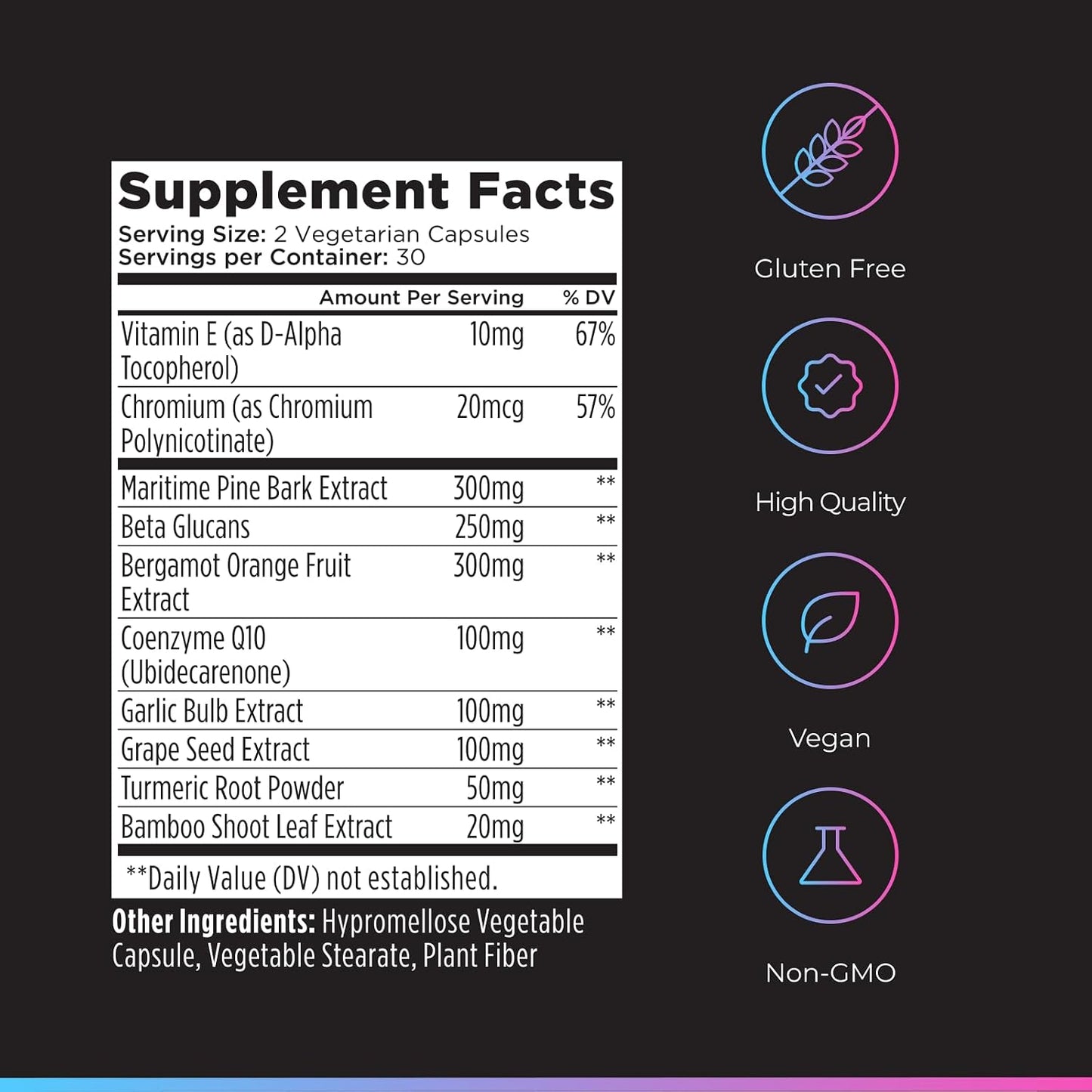 Livingood Daily Cholesterol Support Supplement - Heart Health with Garlic, CoQ10, Vitamin E, Bergamot, Plant Sterols - 60 Capsules - görsel 6