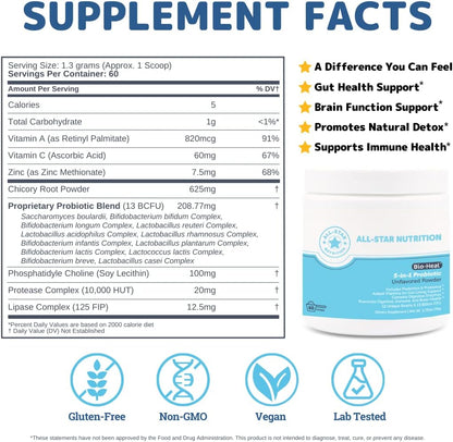 5-in-1 Bio-Heal® Probiotic for Kids, Men & Women (Powder) – Gut Health, Immune Support and Constipation Relief