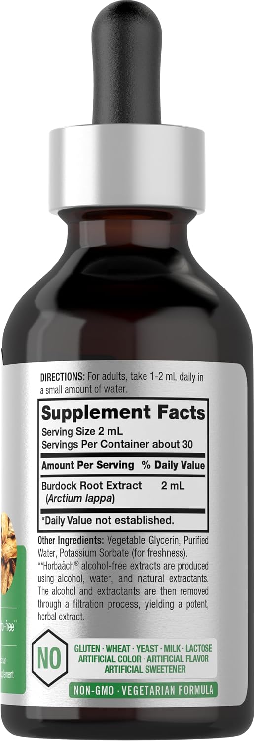 Horbäach Burdock Root Tincture | Super Concentrated Herbal Extract | 2 fl oz - görsel 2