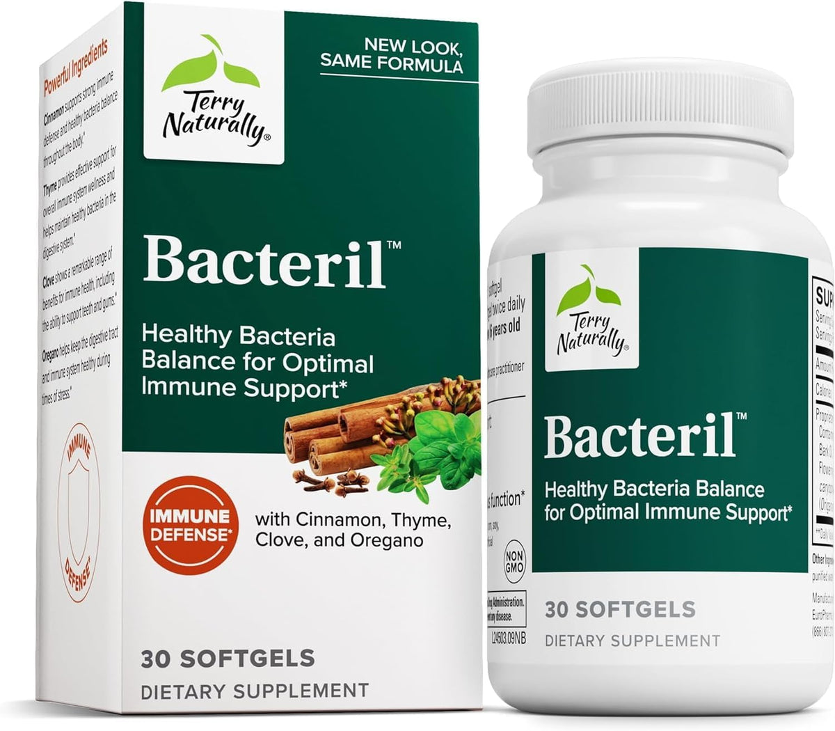 Terry Naturally Bacteril – Blood Pressure Support Supplement with Olive Leaf & Grape Seed Extract - görsel 1