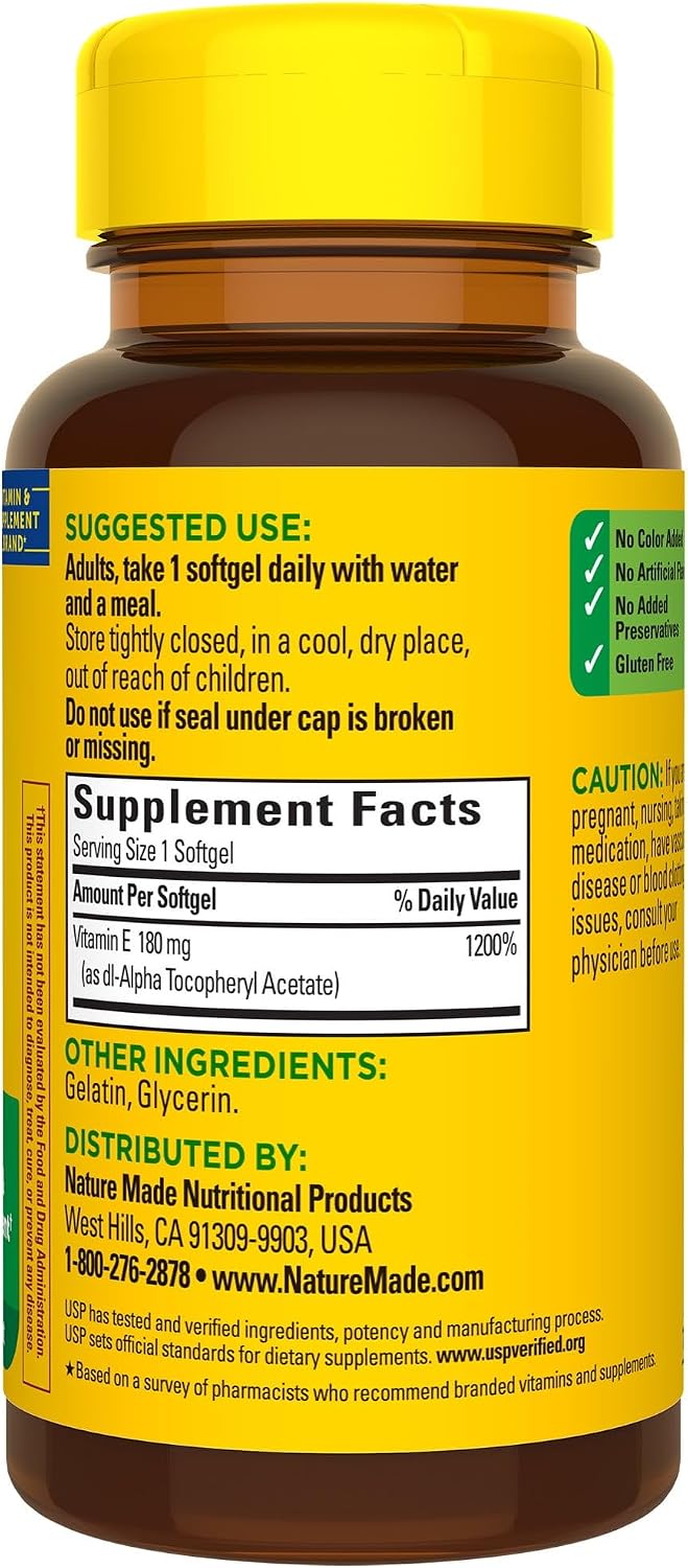 Nature Made Vitamin E 400 IU Liquid Softgels - görsel 2