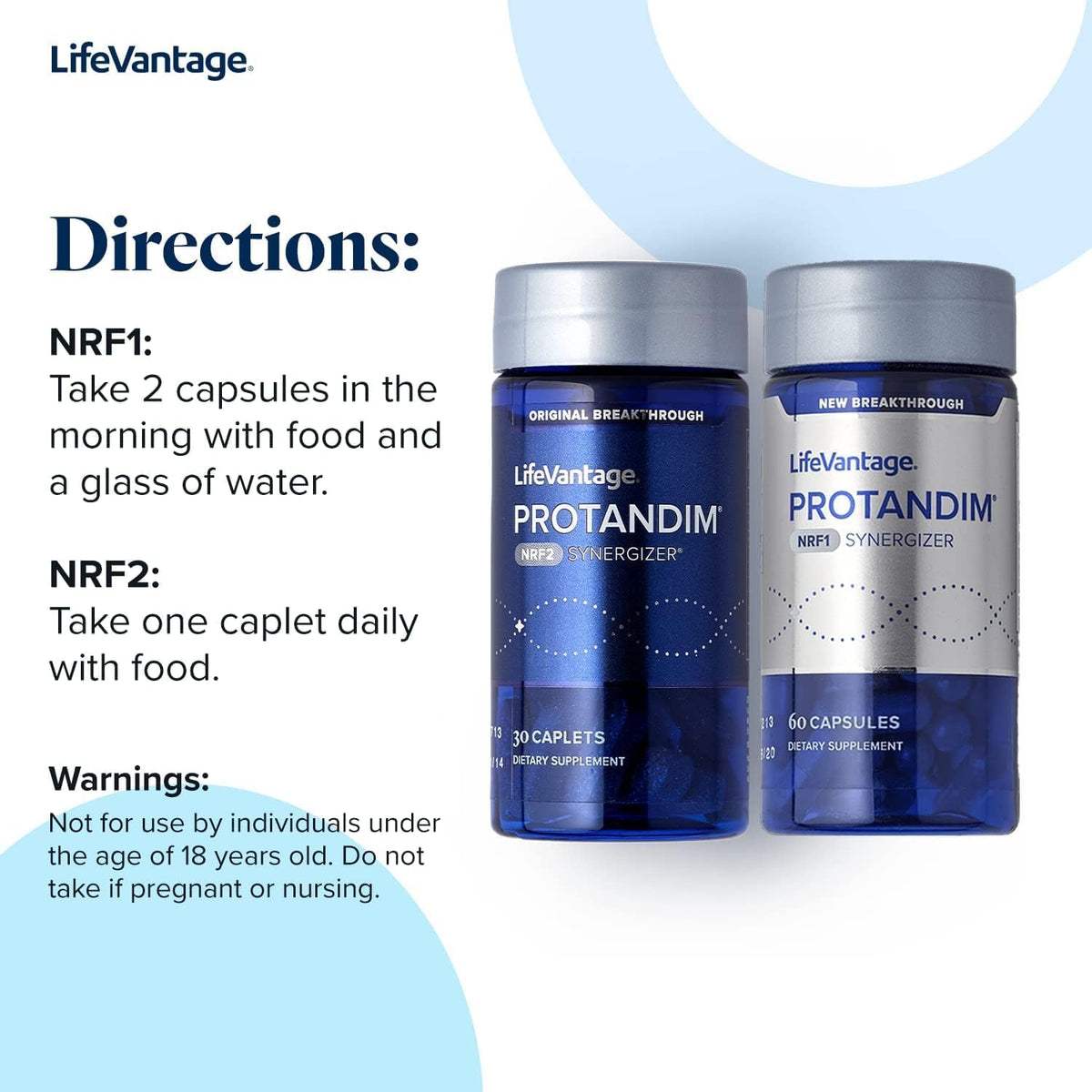 LifeVantage Protandim Dual Synergizer, NRF1 (60 Caps) + Nrf2 (30 Caps) Activators - görsel 6