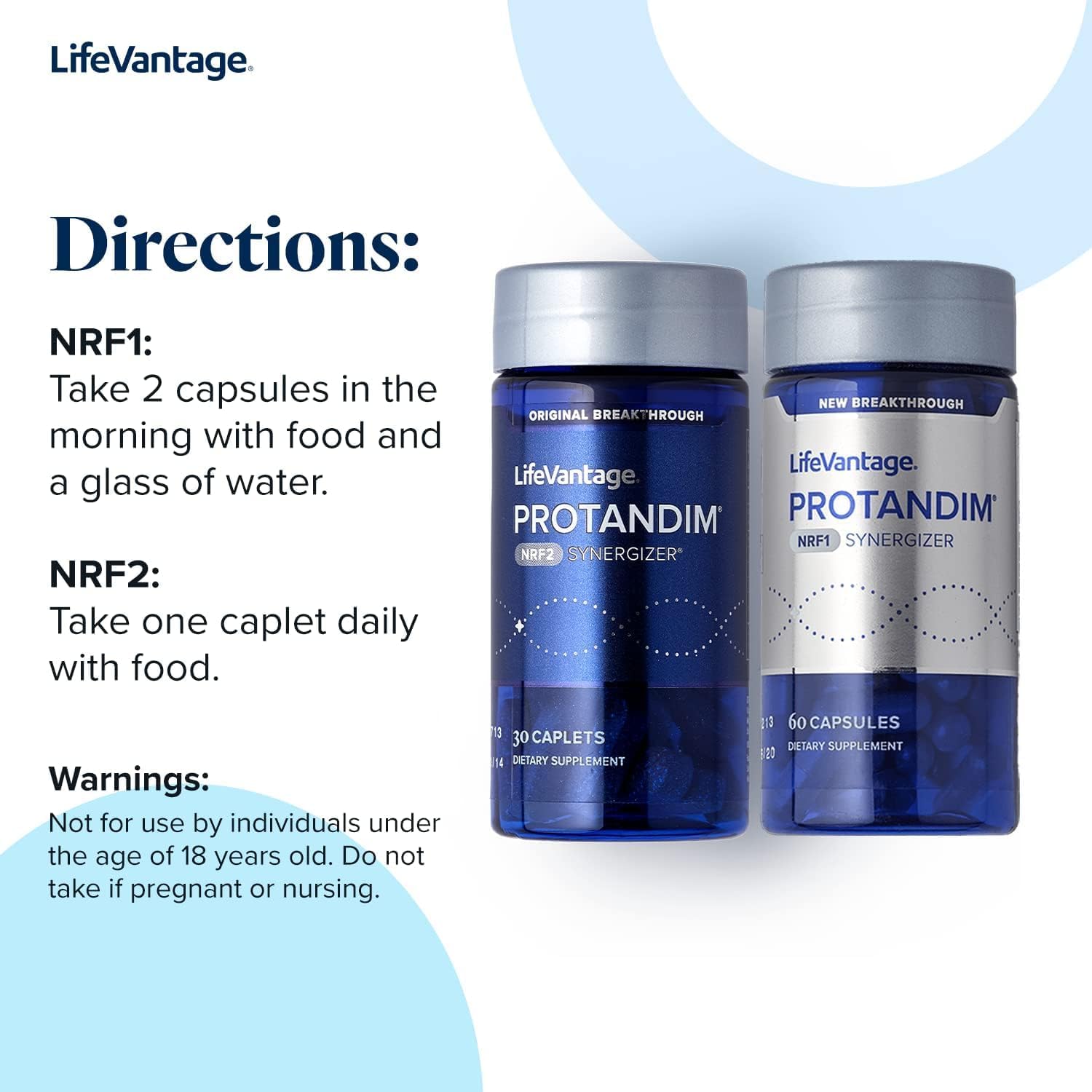 LifeVantage Protandim Dual Synergizer, NRF1 (60 Caps) + Nrf2 (30 Caps) Activators - görsel 6