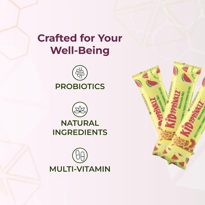 Youngevity Kidsprinklz Watermelon Mist Multivitamin Powder - Kids Multivitamin & Toddler Multivitamin with Probiotics - 30 Servings