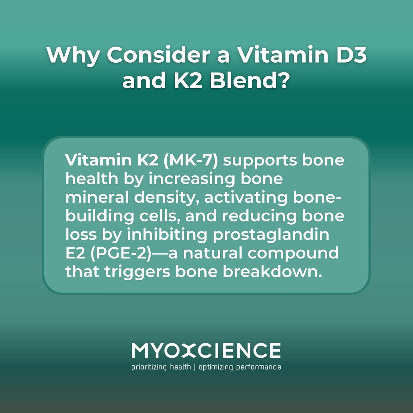 MYOXCIENCE Vitamin D3 + K2 Essential Micronutrients | 6,000 IU D3 & 150 mcg K2 MK-7 | 90 Vegetarian Capsules - görsel 7