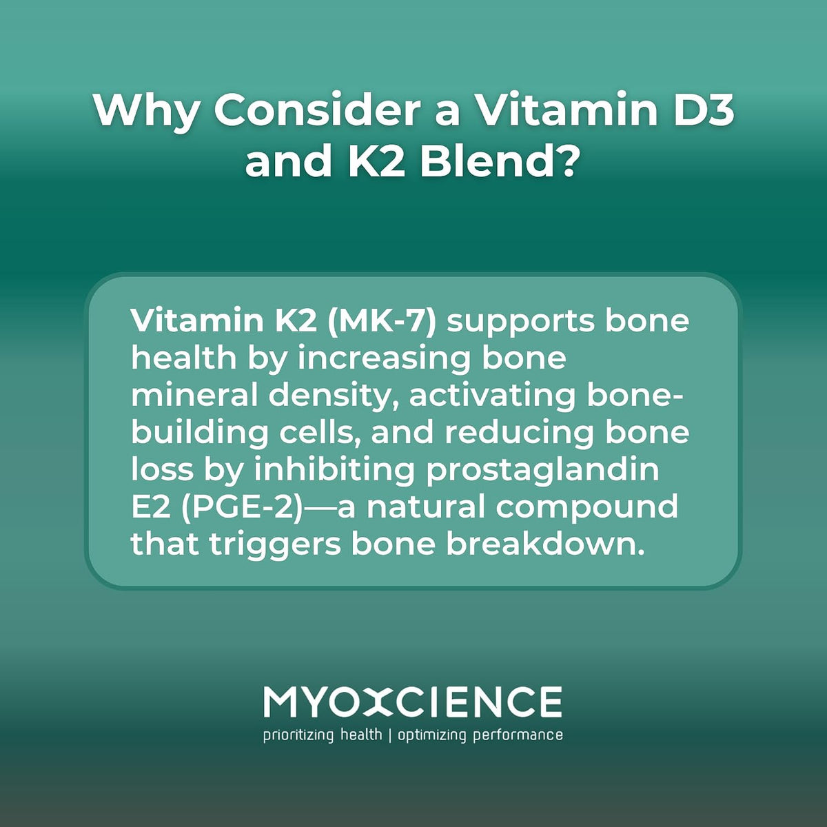 MYOXCIENCE Vitamin D3 + K2 Essential Micronutrients | 6,000 IU D3 & 150 mcg K2 MK-7 | 90 Vegetarian Capsules - görsel 7