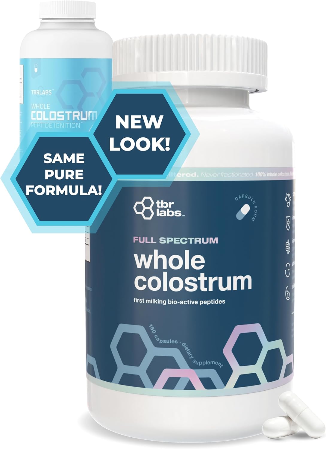 Pure Bovine Colostrum 180 Capsules – Free from Antibiotics and Hormones – Sourced from the USA – All Natural – 100% First Milking - görsel 2