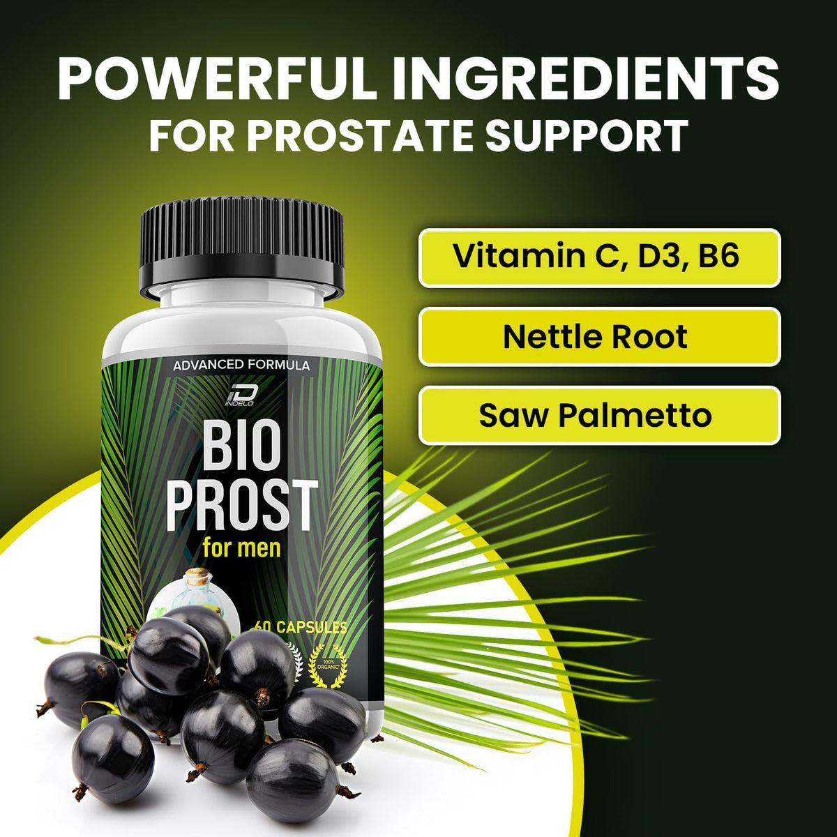 Bio Prost Men's Supplement – Advanced Formula for Prostate Health (5 Pack, 300 Capsules) - görsel 3