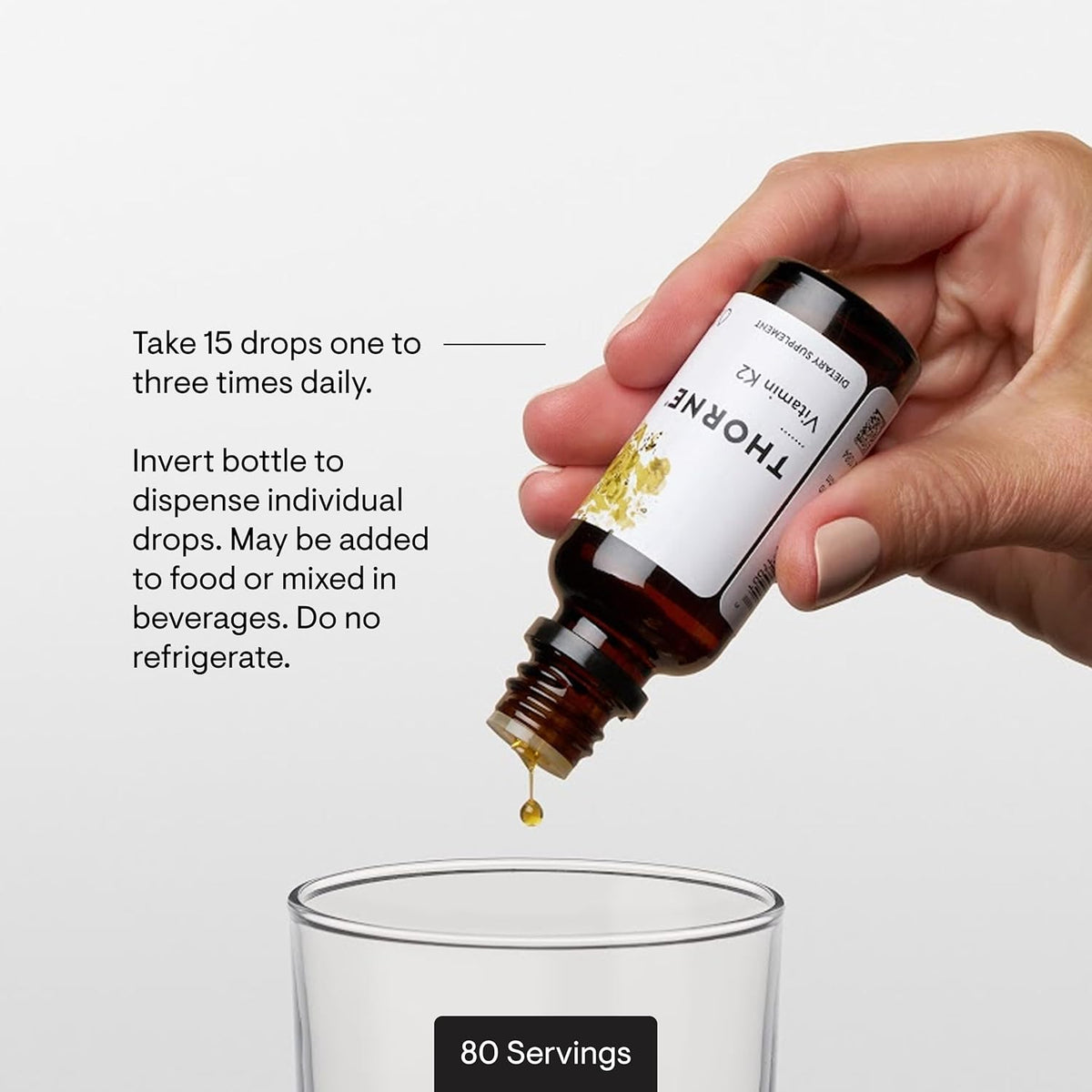 THORNE Vitamin K2 (as MK-4) Liquid Food Supplement - Concentrated Drops for Bone, Heart and Blood Vessel Health - görsel 6