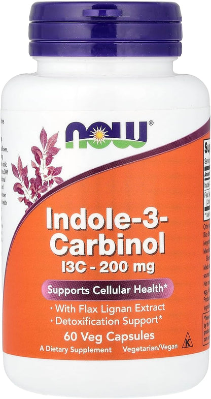 Now Foods Indole-3-Carbinol 200 mg (60 Vegi Capsules)