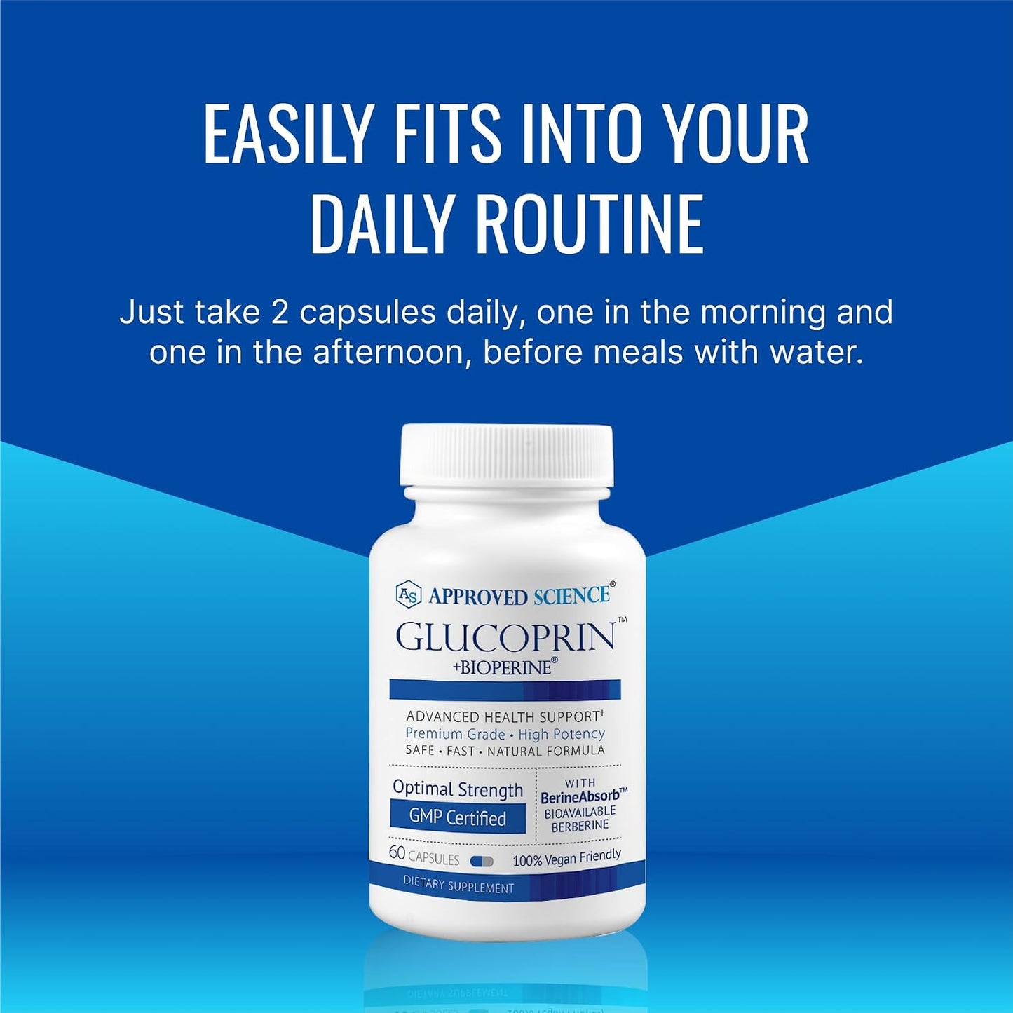 Approved Science Glucoprin - Berberine, Mulberry, Cinnamon & BioPerine - 60 Vegan Food Supplement Capsules - görsel 6