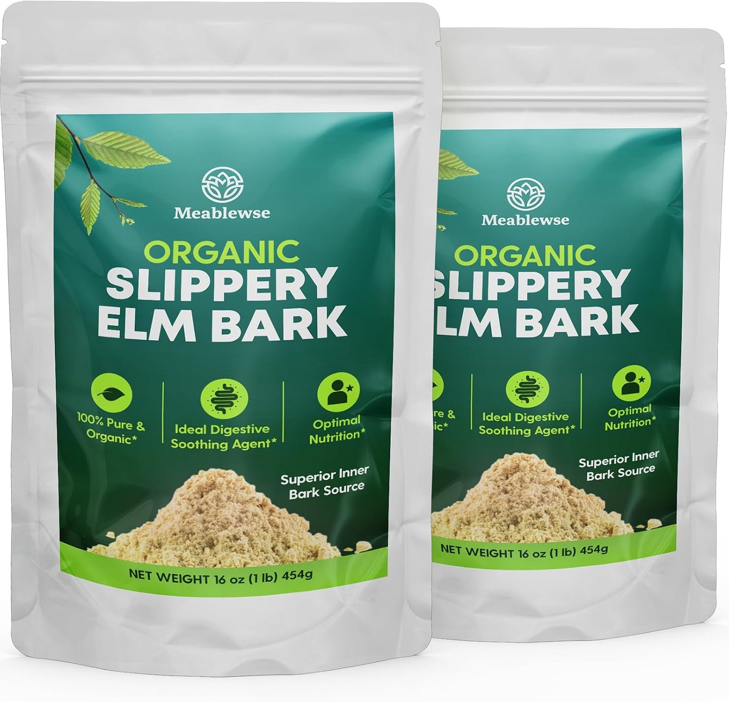 Meablewse Slippery Elm Bark Powder, 454g (349 Servings) - 100% Pure, Vegan, Non-GMO, Gluten-free - görsel 9