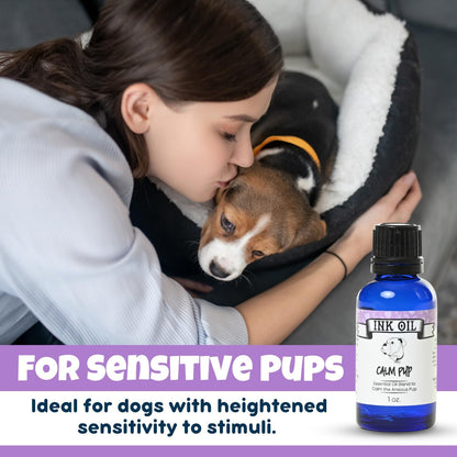 Ink Oil Pup Oils – Dog Calming Supplement | Liquid Drops for Calmness Support & Aromatherapy