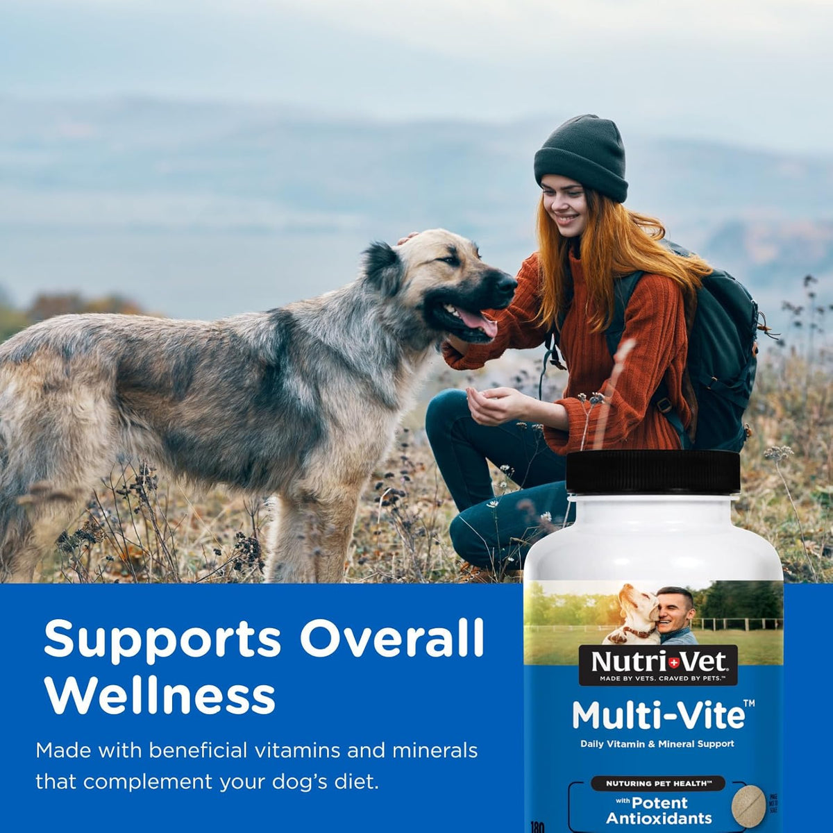 Nutri-Vet Multi-Vite Chewables for Adult Dogs - Daily Multivitamin & Mineral Supplement, 180 Count - görsel 2