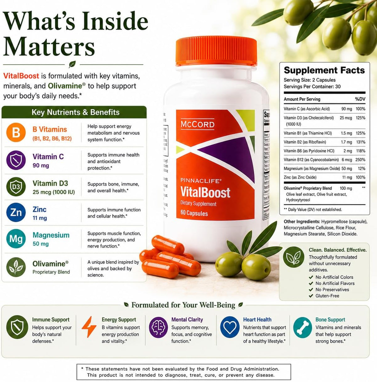 McCord VitalBoost Energy, Memory & Immunity Supplement - görsel 8