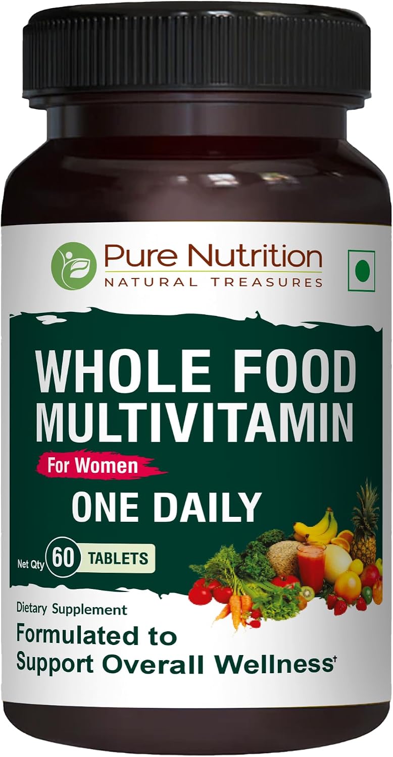 Pure Nutrition Whole Food Multivitamin for Women | 60 Tablets | One-A-Day | 100% NRV | 24 Natural Vitamins and Minerals - görsel 1