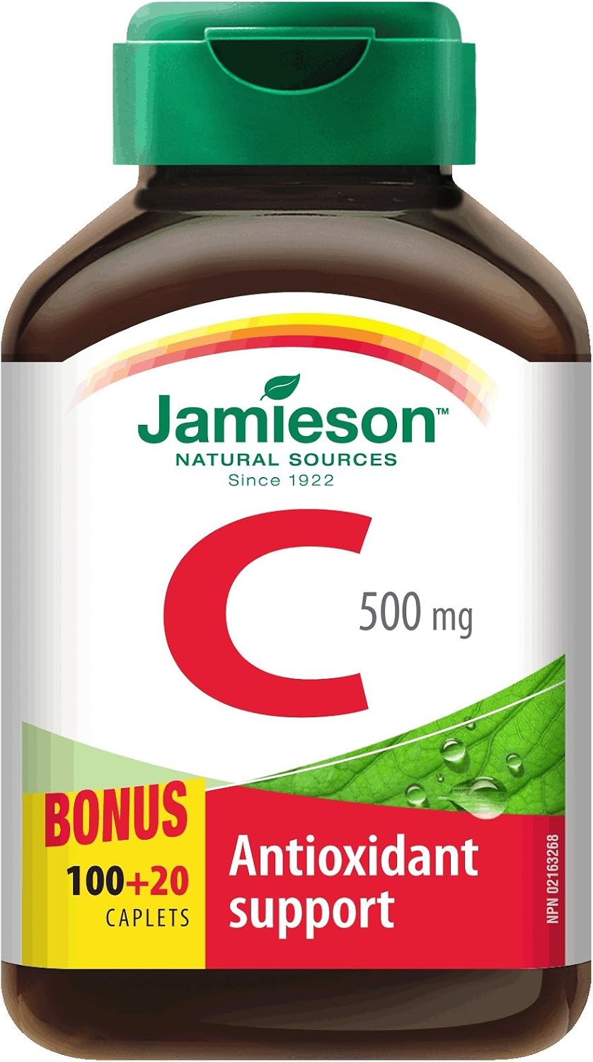 Jamieson Vitamin C 500mg Bonus Size 100+20 Caplets - görsel 1