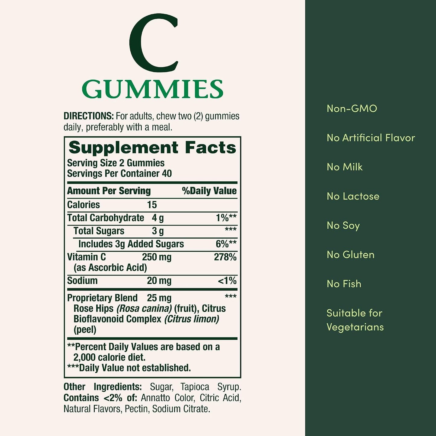 Nature's Bounty Vitamin C Gummies, Orange, 250mg, 80 Gummies - görsel 6