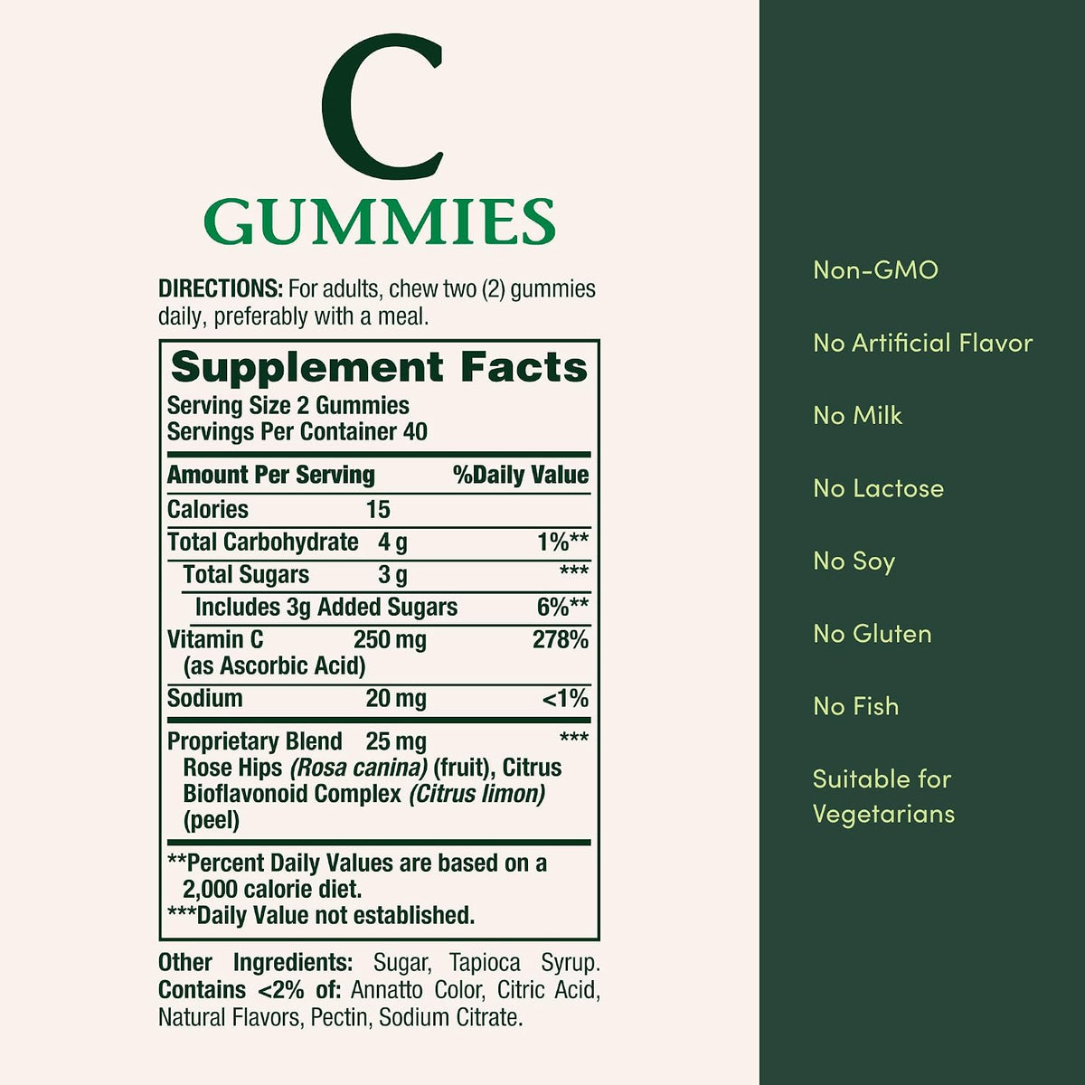 Nature's Bounty Vitamin C Gummies, Orange, 250mg, 80 Gummies - görsel 6