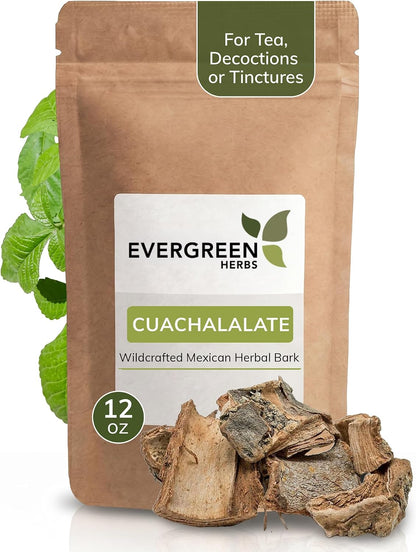 Evergreen Herbs Cuachalalate Bark – Wildcrafted Mexican Herbal Bark, 16 oz