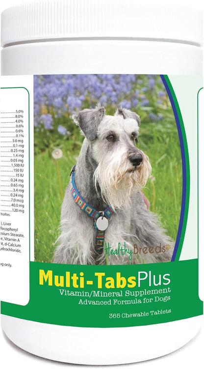 Healthy Breeds Miniature Schnauzer Multi-Tabs Plus Chewable Tablets 365 Tablets