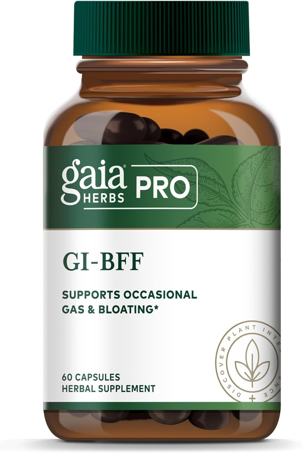 Gaia Herbs PRO GI-BFF – Digestive Health Support with Organic Fennel & Cinnamon Bark – 60 Capsules - görsel 1