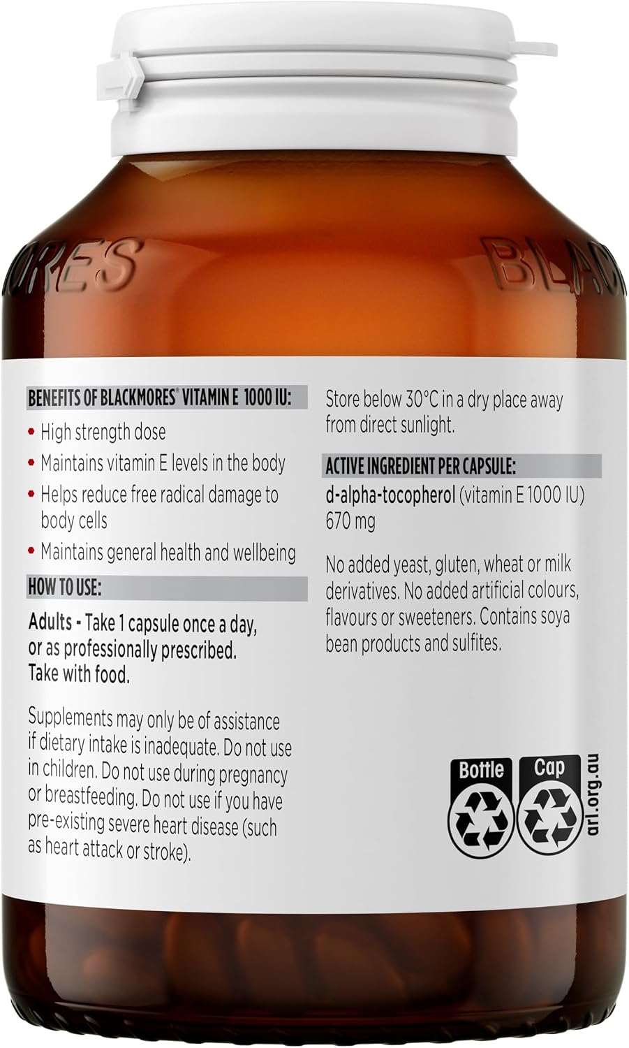 Blackmores Natural E 1000IU 100 Capsules - görsel 3