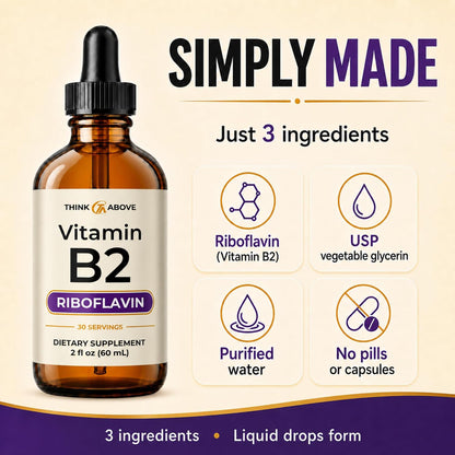 Think Above Vitamin B2 (Riboflavin) Liquid Drops - 60 ml