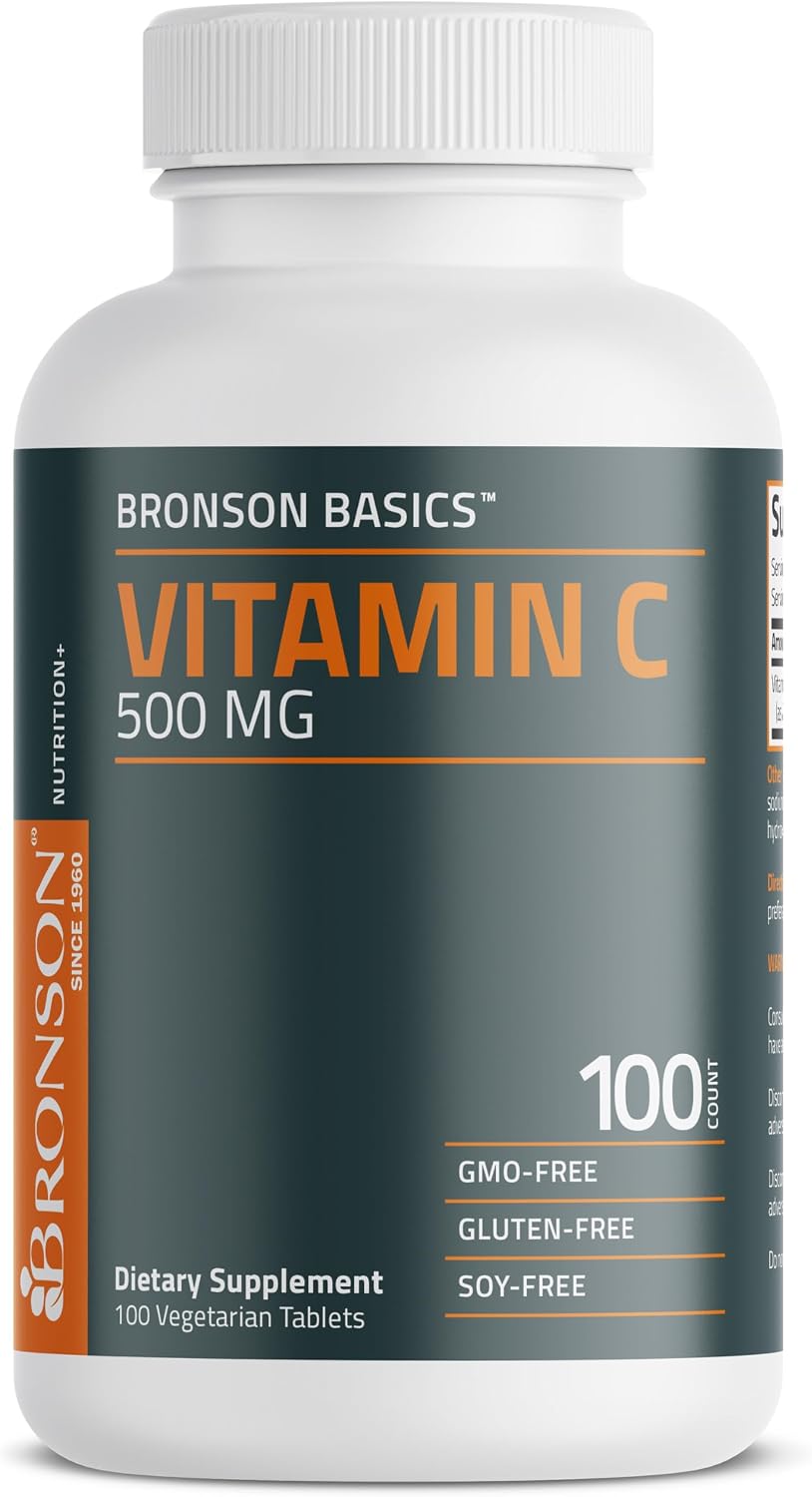 Bronson Vitamin C 500 mg – Immune Support & Antioxidant – Non-GMO Vegetarian Tablets, 100 Count - görsel 5