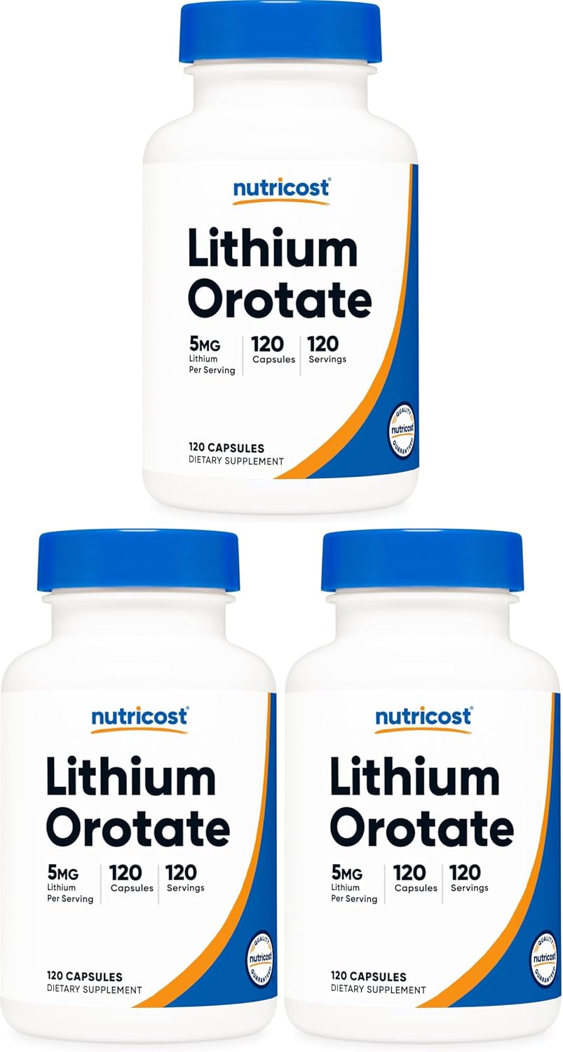 Nutricost Lithium Orotate 5mg, 120 Vegetarian Capsules - görsel 6