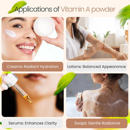 Talsen Chemicals Vitamin A Powder - Retinyl Palmitate, Pure Retinol Powder for Cosmetic Uses (113 g)