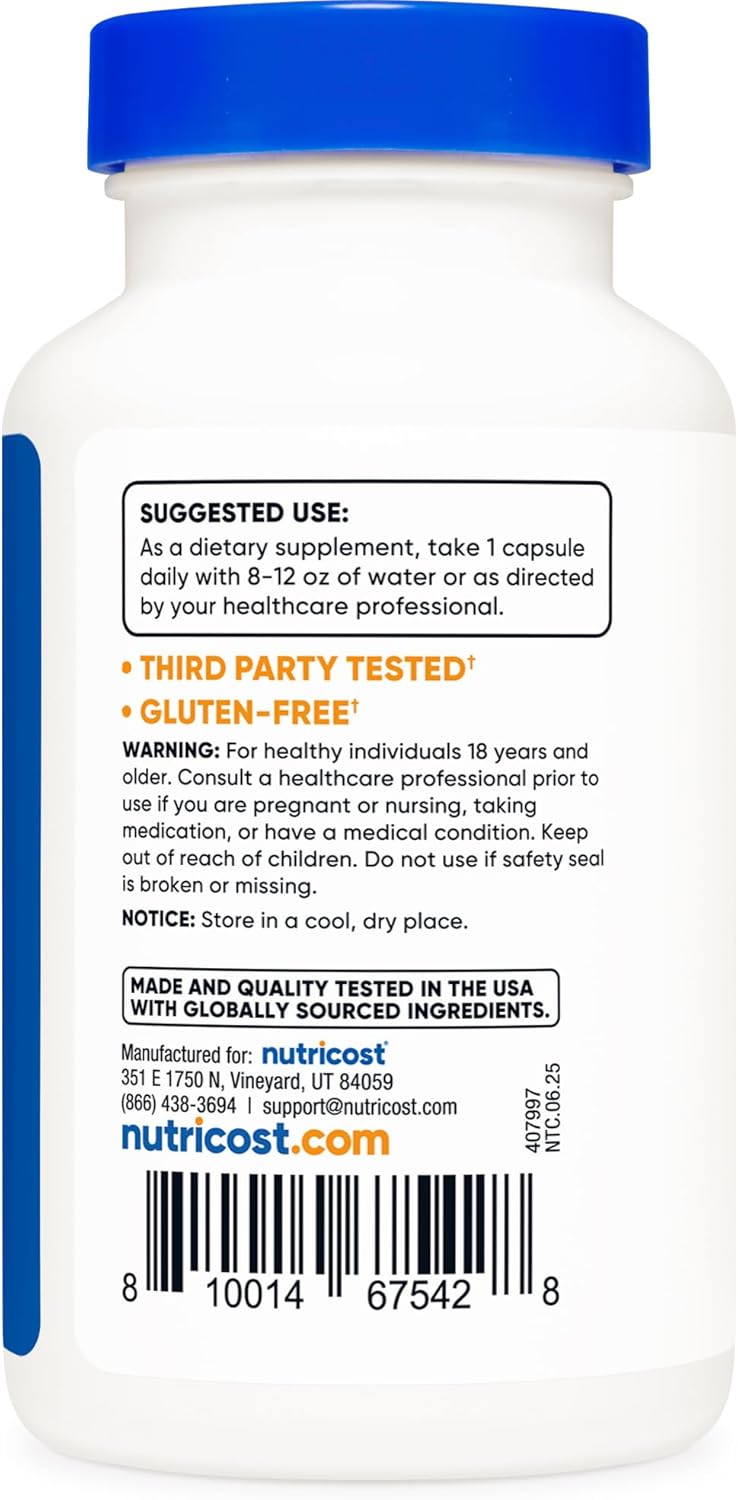 Nutricost DIM (Diindolylmethane) Plus BioPerine 300mg, 120 Vegetarian Capsules - görsel 4