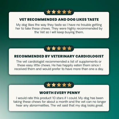 VetriScience Extra Strength Healthy Heart Chews for Dogs