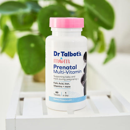Dr. Talbot's Mom Prenatal Multivitamin Daily Supplement – with Folic Acid, Iron & Essential Vitamins, 60 Capsules