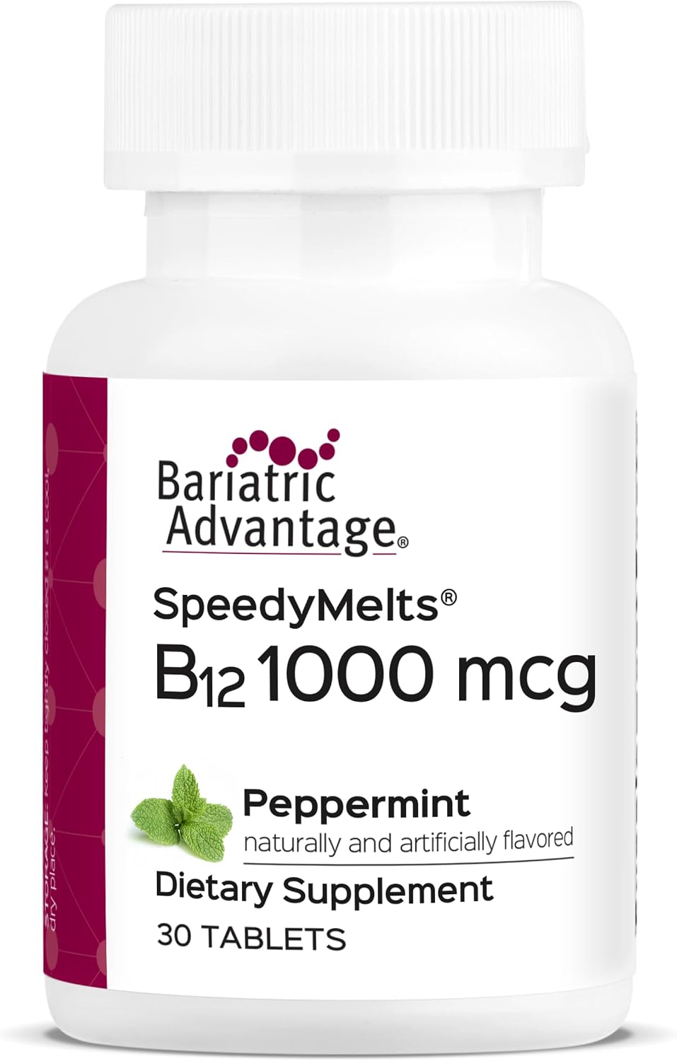 Bariatric Advantage SpeedyMelts B12 1000 mcg - Fast-Dissolving with 200 mcg Folic Acid - Peppermint Flavour - 90 Count - görsel 9