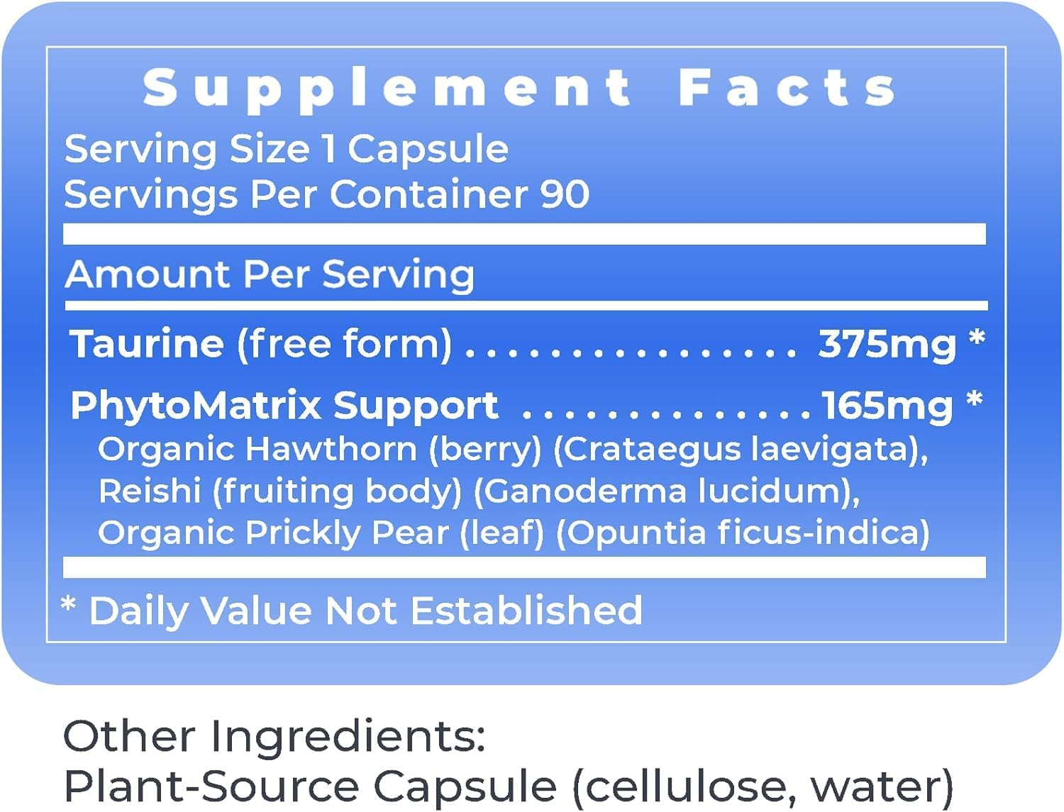 Premier Research Labs Taurine Blend - Amino Acid Supplement for Heart, Liver & Brain Health, 90 Vegetarian Capsules - görsel 7