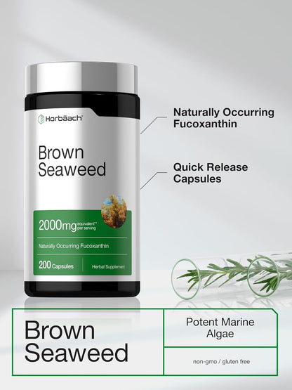Horbäach Brown Seaweed Extract Capsules, 200 Capsules