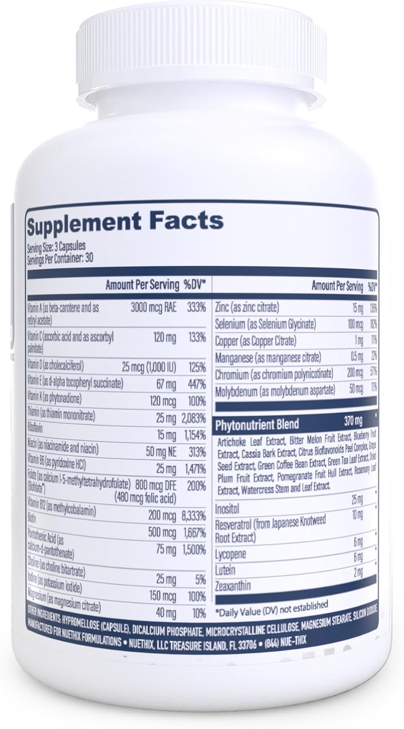 NuEthix Formulations Nu-Multi Foundational Micronutrient Support Dietary Supplement, 90 Capsules – Image 3