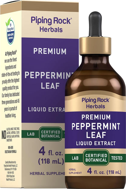 Piping Rock Peppermint Liquid Drops - 118 ml - Alcohol-Free Tincture