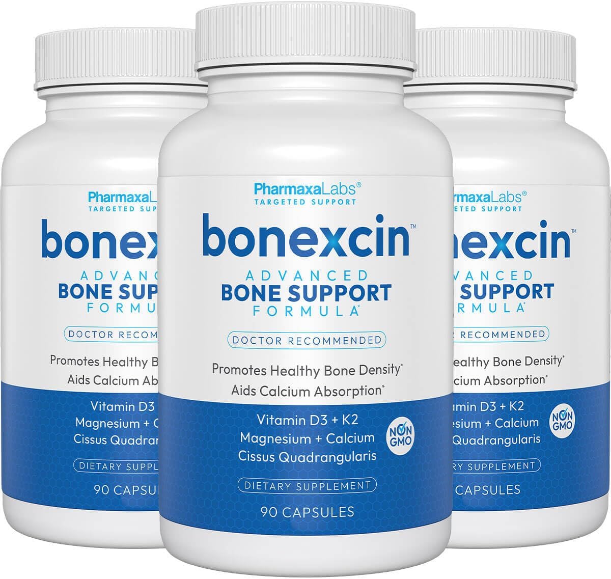 Bonexcin Advanced Bone Support Formula – Calcium, Magnesium, Vitamin D3 & K2 – 90 Capsules (Pack of 3) - görsel 1