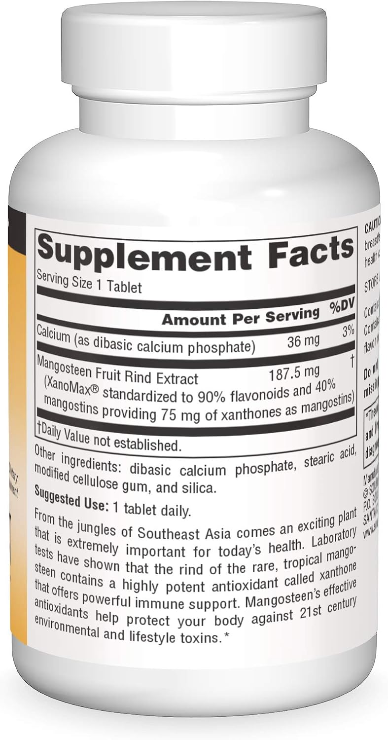 Source Naturals Mangosteen, 75 mg Xanthones - 120 Tablets - görsel 3