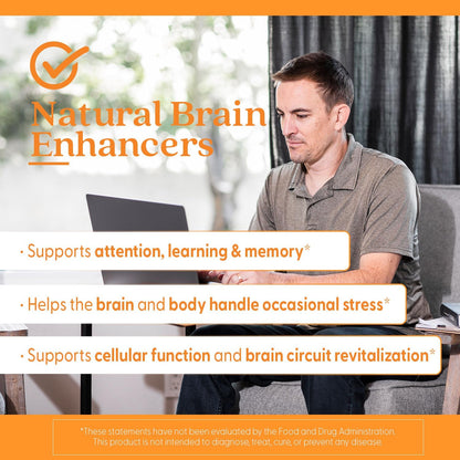 Doctor's Best Natural Brain Enhancers - Brain Health Supplement for Memory and Focus Support, PhosphatidylSerine, Alpha GPC, & Calcium, Gluten Free - 60 Veg Caps