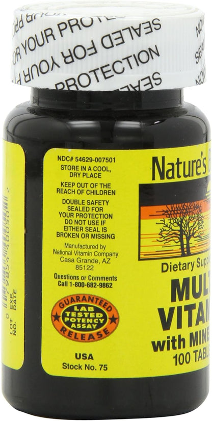 Nature's Blend Multivitamin & Mineral Tablets, 100 Tablets