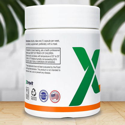 Xtravit Vitamin D Supplement – Natural High-dose Vitamin D3 for Men & Women – Supports Bones & Immunity – Non-GMO – No Gluten, Sugar, or Fillers, 50000 IU of D3, 30 Capsules