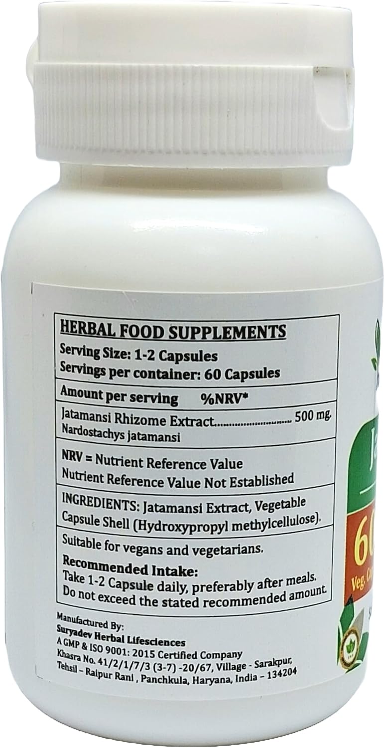 Jatamansi Forte Capsules 500mg - 60 Veg Caps - görsel 4