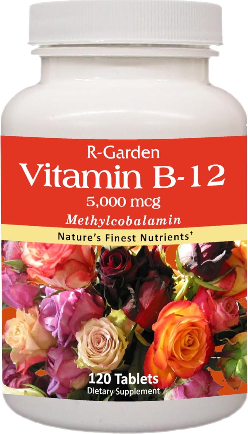 R-Garden Vitamin B-12 5000 mcg Sublingual Tablets, 120 Count - görsel 1