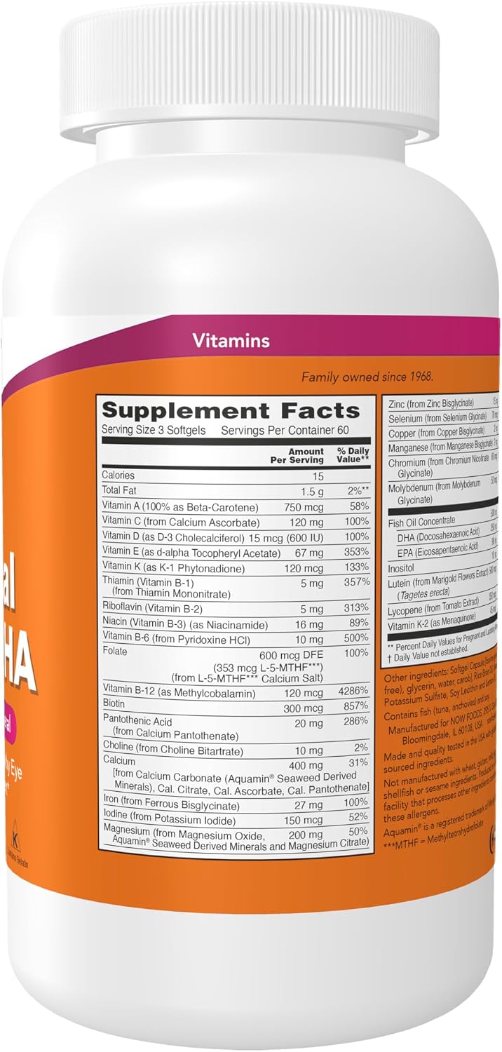 NOW Supplements, Prenatal Gels + DHA with 250 mg DHA per serving, plus Borage Oil (GLA), 180 Softgels - görsel 2