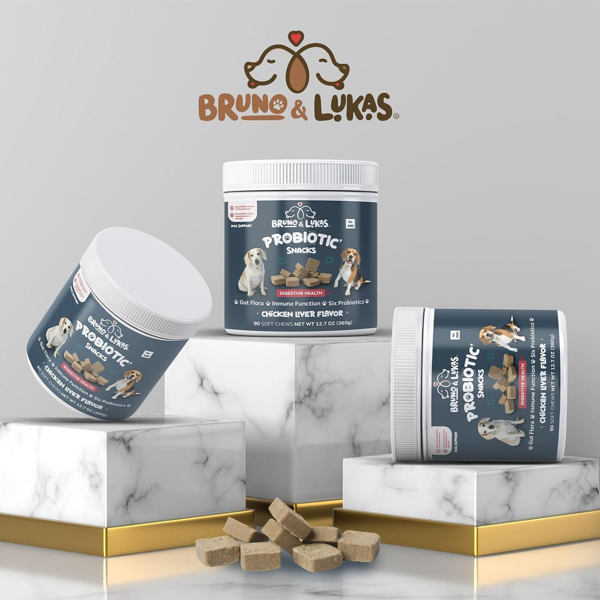 Bruno & Lukas Probiotic Chews for Dogs – Digestive Health & Gut Flora Support, 90 Chews - görsel 9