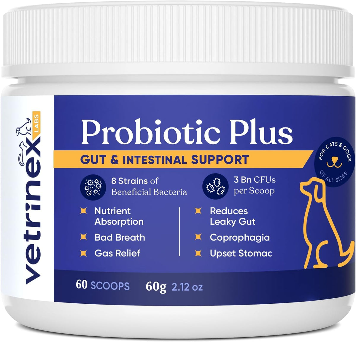 Vetrinex Labs Probiotic Powder for Dogs – Coprophagia Deterrent & Digestive Support - görsel 9