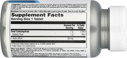 KAL 7-Keto DHEA 50 mg, 30 Tablets